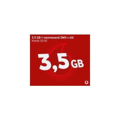 Vodafone SIM Předplacená karta 30 edice Datuj 3,5GB + 50 Kč kredit – Zbozi.Blesk.cz