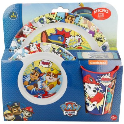 STOR Dětské plastové nádobí PAW PATROL talíř miska sklenice MICRO – Zbozi.Blesk.cz