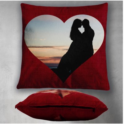 Buď v obraze polštář SRDCE s vlastní fotkou ANO 35x35 – Zboží Dáma