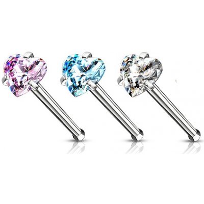 Šperky4U piercing do nosu srdíčko N0135C – Zboží Dáma