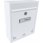 Poštovní schránka H-011 - RAL 9016 STR.- BÍLÁ – Hledejceny.cz