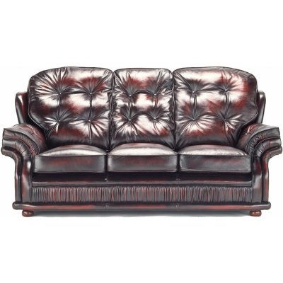 Barrington Furniture Carlton kůže vínová – Zboží Mobilmania