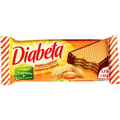 Diabeta Oplatka arašídová DIA 32 g – Zboží Dáma