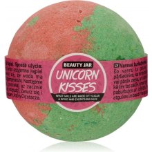 Beauty Jar Unicorn Kisses What Girls Are Made Of? Sugar & Spice And Everything Nice koupelová bomba s vůní rebarbory a jahod 150 g