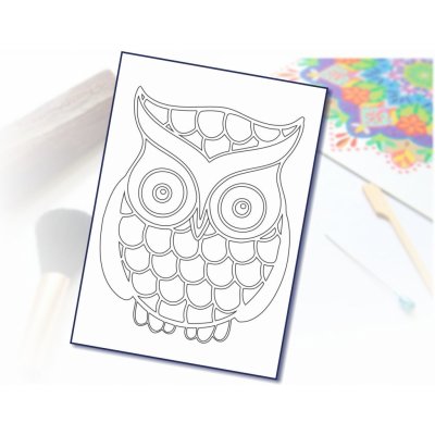 Radost v písku Šablona na pískování sova A6 105 x 148 mm – Zboží Dáma