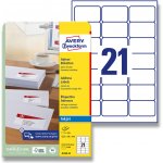 Avery Zweckform J8160-25 adresní etikety 63,5 x 38,1 mm 525 etiket inkjet bílá – Zboží Mobilmania