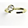 Prsteny Čištín žluté zlato prstýnek se zirkonem čirý zirkon art deco T 1443
