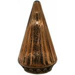 Měděný skleněný dekorační svítící stromek LED Tree - Ø 11*19 cm - Clayre & Eef – Hledejceny.cz