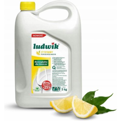 Ludwik Tekutý prostředek na mytí nádobí citron 5 l – HobbyKompas.cz