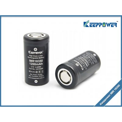 Keeppower Baterie IMR 18350 1200mAh 10A – Zboží Dáma