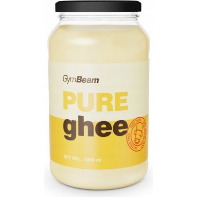 GymBeam PŘEPUŠTĚNÉ MÁSLO GHEE BEZ LAKTÓZY VYSOKÝ BOD KOUŘIVOSTI 1000 ml – Zboží Dáma