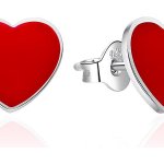 AGATO Jemné stříbrné náušnice se srdíčkem AGT-E154P – Zboží Mobilmania