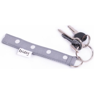 Přívěsek na klíče Iridog KEYS šedá s puntíky š2 cm x d16 cm
