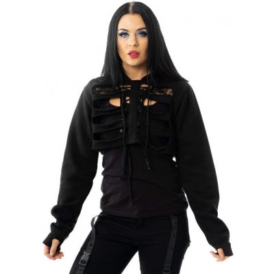 HEARTLESS mikina s kapucí RIBCAGE černá – Sleviste.cz