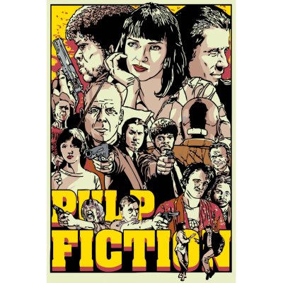 MALUJEŠ Malování podle čísel PULP FICTION Rozměr 40 x 60 cm Rámování bez rámu a bez vypnutí plátna – Zboží Mobilmania