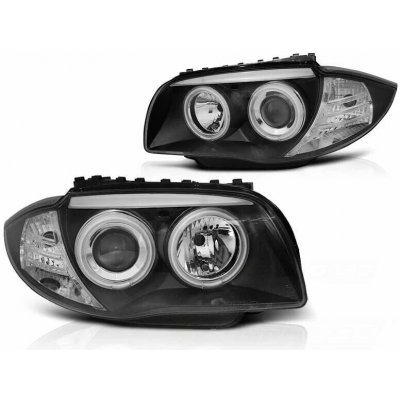 Přední světla BMW 1 E87, E81 04-11 - černá Angel Eyes CCFL | Zboží Auto