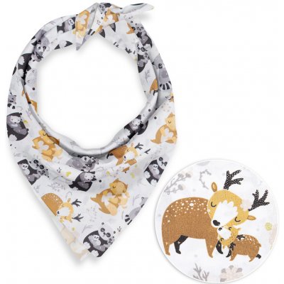 Biante dětský bavlněný šátek Sandra SA-223 Zvířátka s mláďátky – Zboží Dáma