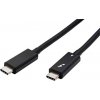 usb kabel Roline 11.02.9047 Thunderbolt 4, USB C(M) - USB C(M), 40Gb/s, PD 100W, aktivní, 1,5m, černý