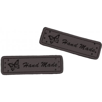 Nášivka HAND MADE motýl 50x15mm Varianta: šedá – Hledejceny.cz