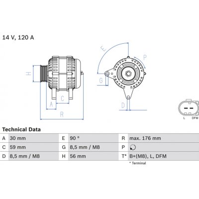 Alternátor BOSCH 0 986 042 830 (0986042830) – Hledejceny.cz