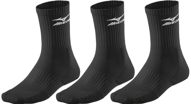 Mizuno Training 3Pairs Socks 1 pack Black/Black/Black