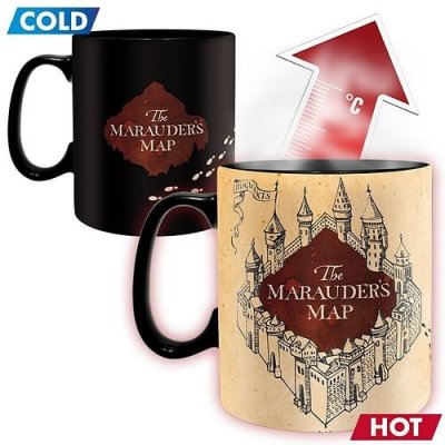 CurePink Hrnek Harry Potter Marauders map měnící se 460 ml – Zboží Mobilmania