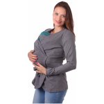Jožánek zavinovací kabátek pro těhotné a nosící ženy Michaela tmavě šedý – Zboží Dáma