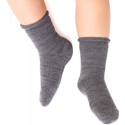 Danko Dětské merino ponožky šedý melír