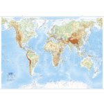 Kartografie PRAHA, a. s. Svět – státy a reliéf – nástěnná mapa – Sleviste.cz