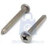 Šroub do plechu DIN 7981C, půlkulatá hlava, kříž. drážka PHILIPS, nerez A2 4,2 x 19, balení 1000 ks