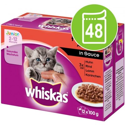 Whiskas Junior klasický výběr v omáčce 48 x 85 g – Zboží Mobilmania