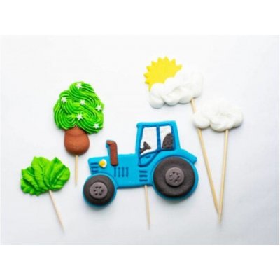 Cukrová figurka zápich na dort traktor K Decor – Zboží Mobilmania