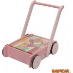 Little Dutch dřevěný vozík s kostičkami pink – Zboží Dáma