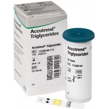 Accutrend testovací proužky Triglyceridy 25 ks