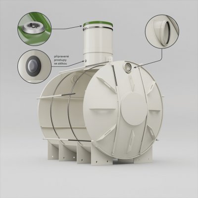 Sineko Nádrž na dešťovou vodu Nautilus 6000L Hard – Hledejceny.cz