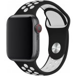 AW Sportovní řemínek na Apple Watch - Černo-bílý Šířka uchycení řemínku: 38/40/41mm, Délka řemínku: Dámský - S/M (12 - 18cm) Černo-bílý IR-AWSPRT33 – Zboží Mobilmania