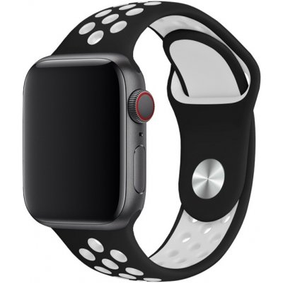 AW Sportovní řemínek na Apple Watch - Černo-bílý Šířka uchycení řemínku: 38/40/41mm, Délka řemínku: Dámský - S/M (12 - 18cm) Černo-bílý IR-AWSPRT33