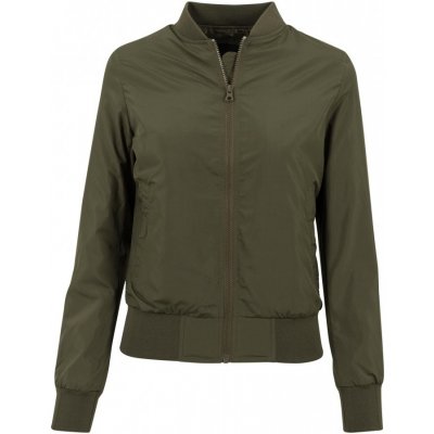 Urban Classics Ladies light bomber jacket tm.olivová – Zboží Mobilmania