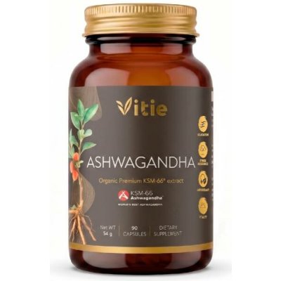 Vitie BIO Ašvaganda KSM-66 extrakt – 5 % withanolidů, 90 kapslí – Hledejceny.cz