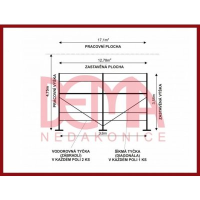 Comipont Kostka lešení 17,1 m² – Zboží Mobilmania
