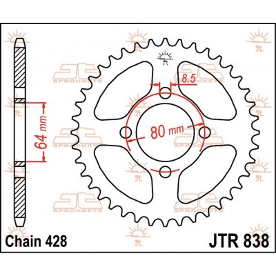JT Sprockets JTR 838-38 – Zboží Mobilmania