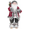 Vánoční dekorace MagicHome Dekorace Santa na lyžích 45cm