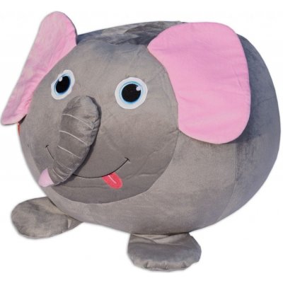 BeanBag slon Dumbo šedá/růžová