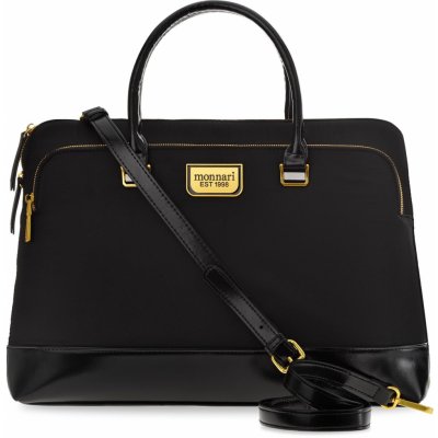 Monnari aktovka dámská aktovka na notebook kabelka elegantní business taška černá – Zboží Mobilmania
