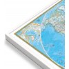 Nástěnné mapy National Geographic Svět - nástěnná mapa Classic 175 x 122 cm Varianta: mapa v hliníkovém rámu, Provedení: bílý rám