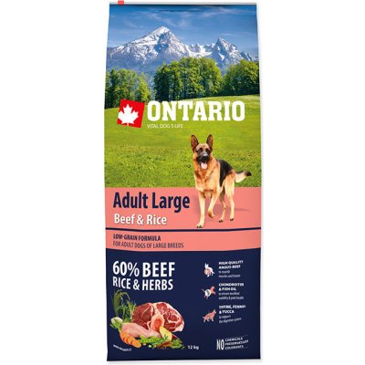 Ontario Adult Large Beef & Turkey 12 kg – Zboží Mobilmania
