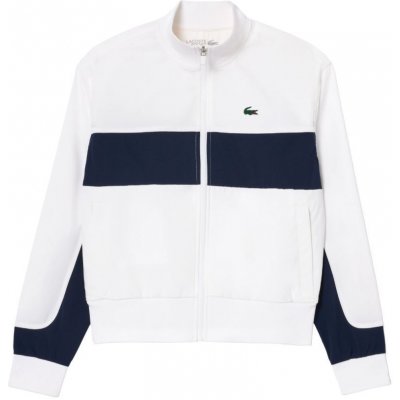 Lacoste Ultra-Dry Colourblock Stretch Tennis Jacket white/navy blue