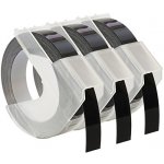 Kompatibilní páska s Dymo S0847730, 9mm x 3 m, bílý tisk / černý podklad, 3ks – Zboží Živě