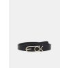 Pásek Calvin Klein dámský kožený pásek černý