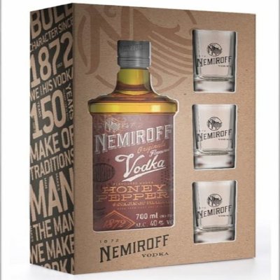 Nemiroff Original Honey & Pepper 40% 0,7 l (dárkové balení 3 sklenice) – Zbozi.Blesk.cz